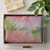 Elegant Coral and Pink Decorative Dahlia Tissuepapier (Geschenk)