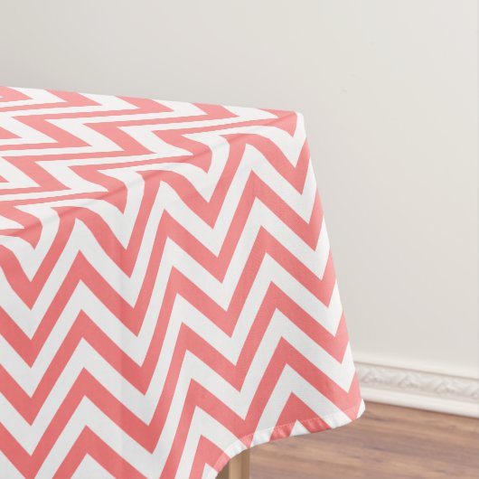 Elegant Coral Chevrons Pattern Tafelkleed (Voorbeeld)