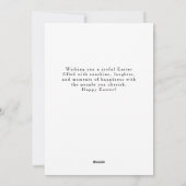 Elegant Coral & Cream Pattern Happy Easter Photo Feestdagenkaart (Achterkant)