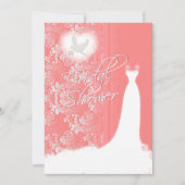 Elegant Coral Damask Vrijgezellenfeest Kaart (Voorkant)