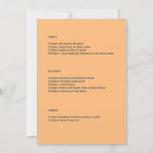 Elegant Coral Floral Bachelorette Weekend Kaart (Achterkant)