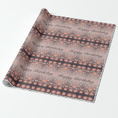 Elegant Coral Flowered Cadeaupapier (Uitgerold)