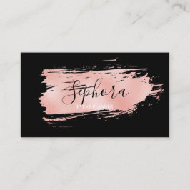 Elegant Coral Metallic Folie Verf Slag Visitekaartje