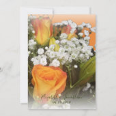 Elegant Coral Oranje Rozen Florence Vrijgezellenfe Kaart (Achterkant)