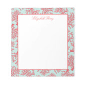 Elegant Coral Pattern Notitieblok (Voorkant)