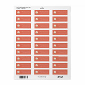 Elegant Coral Peony Etiket (Full Sheet)