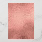 Elegant Coral Peony Floral Wreath Navy Wedding Folie Uitnodiging (Achterkant)