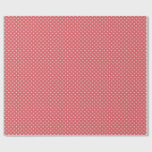Elegant Coral Pink Red Polka Dots Patroon Cadeaupapier (Vlak)