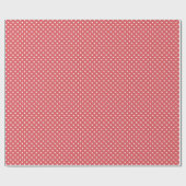 Elegant Coral Pink Red Polka Dots Patroon Cadeaupapier (Vlak)