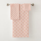 Elegant Coral Plaid Towels Modern Minimalist Gift Bad Handdoek (Insitu)