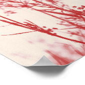 Elegant Coral Red Floral Abstract Poster (Hoek)