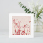 Elegant Coral Red Floral Beste wensen voor bruilof (Staand voorkant)