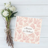 Elegant Coral Reef Wedding Guest Book Notitieboek
