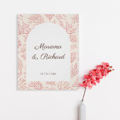 Elegant Coral Reef Wedding Poster