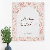 Elegant Coral Reef Wedding Poster
