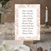 Elegant Coral Reef Wedding Table Number Card Kaart