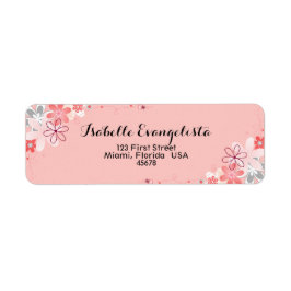 Elegant CORAL Retouradreslabel Etiket