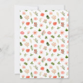 Elegant Coral Roses Floral Wedding Kaart (Achterkant)