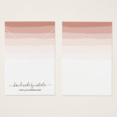 Elegant Coral Shades Ketting Display Holder Visitekaartje (Voorkant /achterkant)
