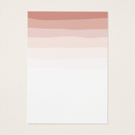 Elegant Coral Shades Ketting Display Holder Visitekaartje (Achterkant)