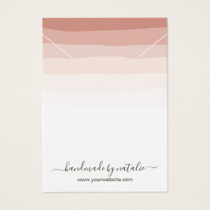 Elegant Coral Shades Ketting Display Holder Visitekaartje