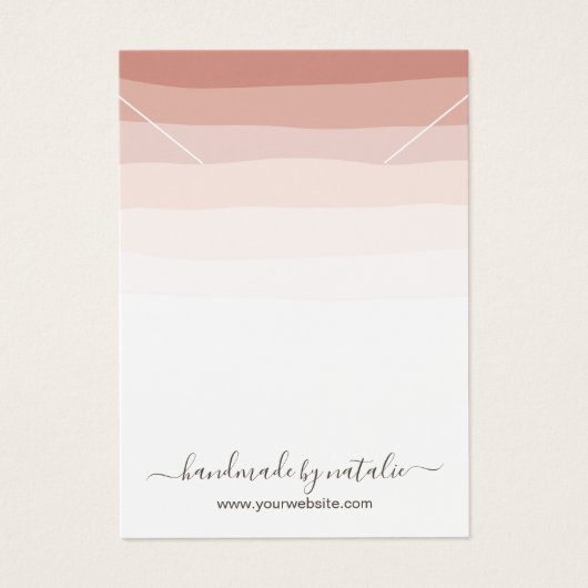 Elegant Coral Shades Ketting Display Holder Visitekaartje (Voorkant)