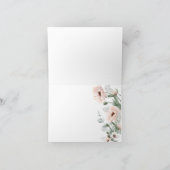 Elegant Coral Waterverf Floral Hartelijk dank Bedankkaart (Binnen)