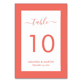 Elegant Coral Wedding Kaart