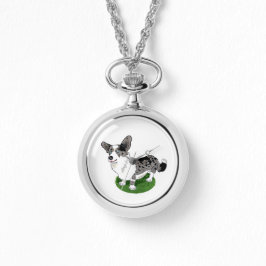 Elegant Corgi Horloge