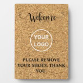 Elegant Cork Welcome Home Verwijder alstublieft uw Fotoplaat (voorkant)