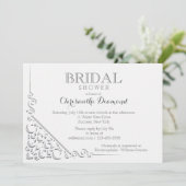 Elegant Corner Invitation Kaart (Staand voorkant)