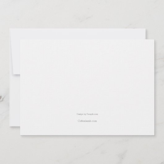 Elegant Corner Invitation Kaart (Achterkant)