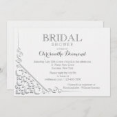 Elegant Corner Invitation Kaart (Voorkant / Achterkant)