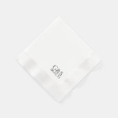 Elegant Corner Printed Wedding Napkins Servet (Hoek)