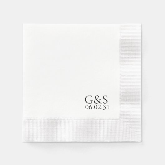 Elegant Corner Printed Wedding Napkins Servet (Voorkant)