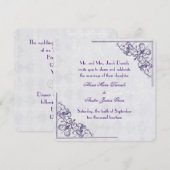 Elegant Corner Wedding Uitnodiging (Voorkant / Achterkant)