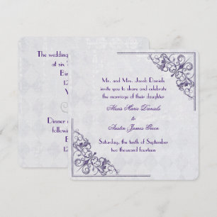 Elegant Corner Wedding Uitnodiging