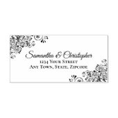 Elegant  Corners Trouwadres Zelfinktende Stempel (Design)