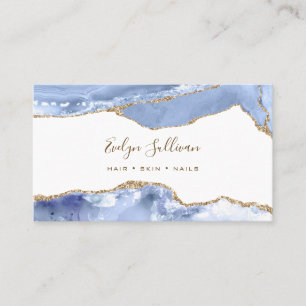 Elegant Cornflower Blue Agaat Visitekaartje
