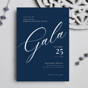 Elegant Corporate Black Stropdas Calligraphy Gala Kaart