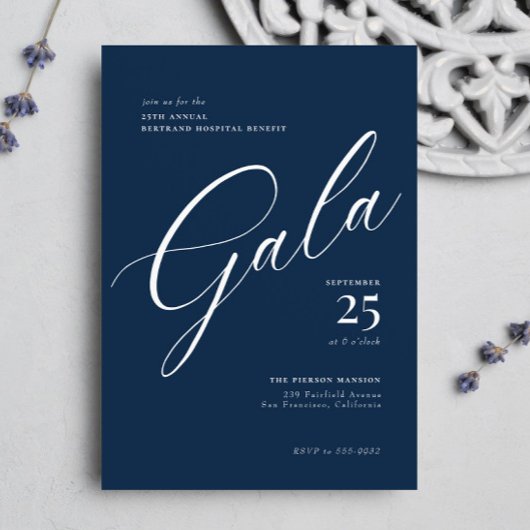 Elegant Corporate Black Stropdas Calligraphy Gala Kaart