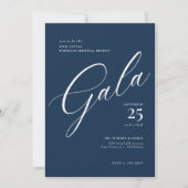 Elegant Corporate Black Stropdas Calligraphy Gala Kaart (Voorkant)