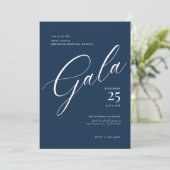 Elegant Corporate Black Stropdas Calligraphy Gala Kaart (Staand voorkant)