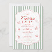 Elegant Corporate Christmas Cocktail Party Kaart (Voorkant)