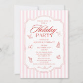 Elegant Corporate Christmas Company Holiday Party Kaart (Voorkant)