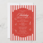 Elegant Corporate Christmas Holiday Dinner Party Kaart (Voorkant)