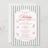 Elegant Corporate Christmas Holiday Dinner Party Kaart (Voorkant)