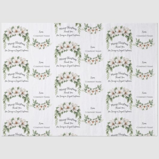 Elegant Corporate Christmas Wrapping Paper Tissuepapier (Voorkant)