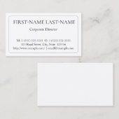Elegant Corporate Director Visitekaartje (Voorkant / Achterkant)