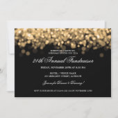 Elegant Corporate Fundraiser Gold Lights Kaart (Voorkant)